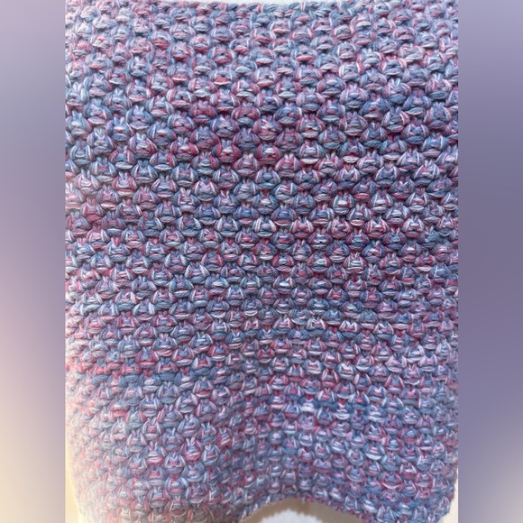 FOREVER 21 Cropped Fitted Knit Tank Top Square Neckline Blue Pink Purple SZ M - Picture 4 of 6